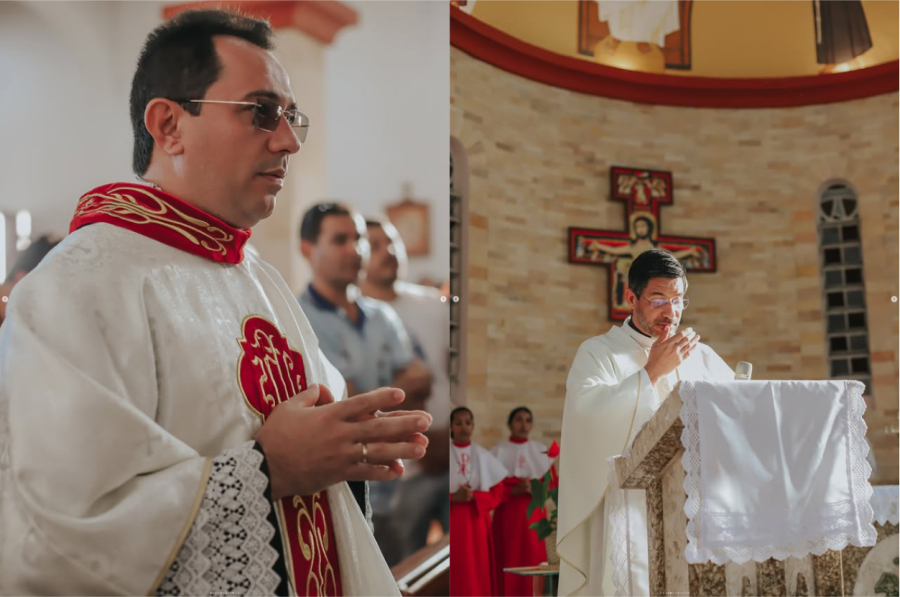 Pe. Edivaldo Santana e Pe. Fábio Negromonte conduzem manhã histórica de fé na Peregrinação do Terço dos Homens em Itabaiana